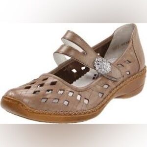 Rieker Doris 75 cut out shoes tan size 40